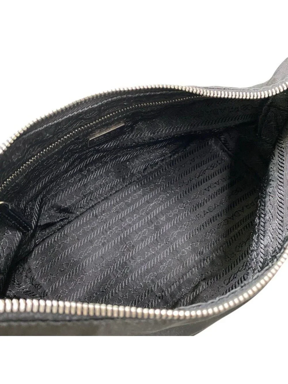 Prada Pouch Handbag Nylon Black